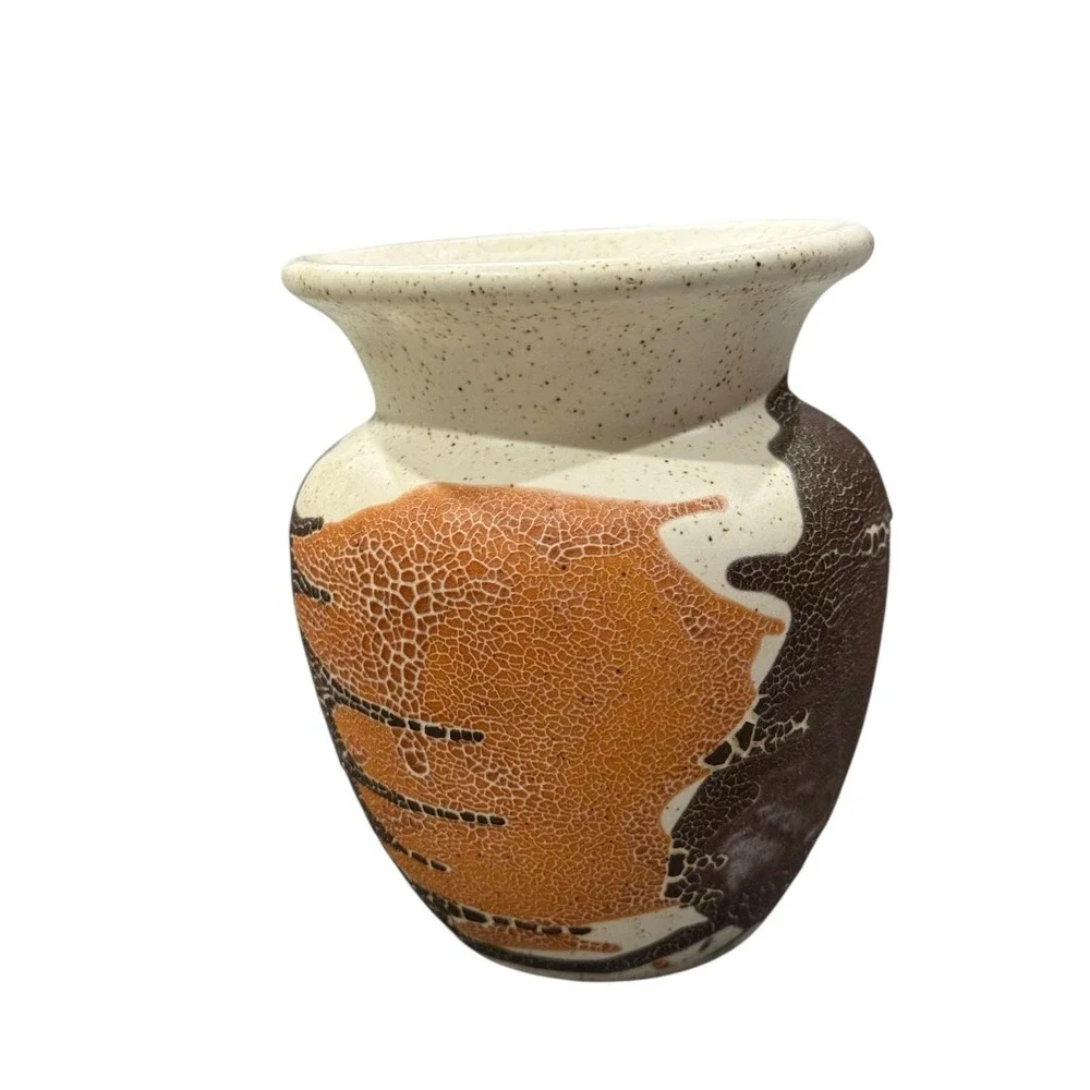 Royal Haeger Earth Wrap Vase Lava Glaze Ceramic MCM Vintage Textured‎ 6